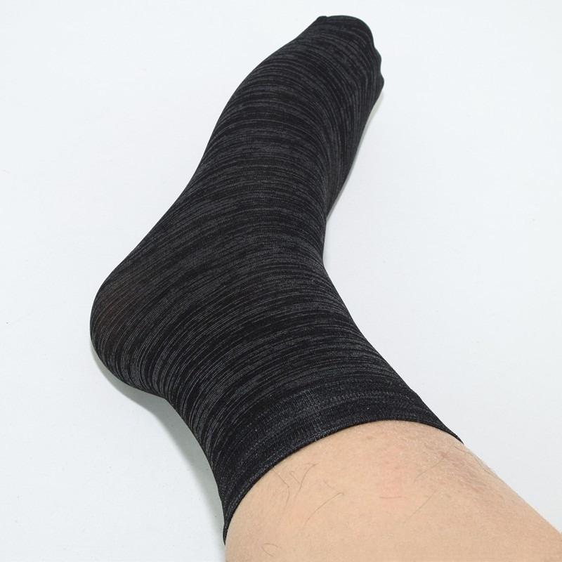 5 Pairs - Summer Lightweight, Durable, Sweat-absorbent and Breathable Men's Pure Silk Cotton Casual Sports Stockings Mid-calf Socks