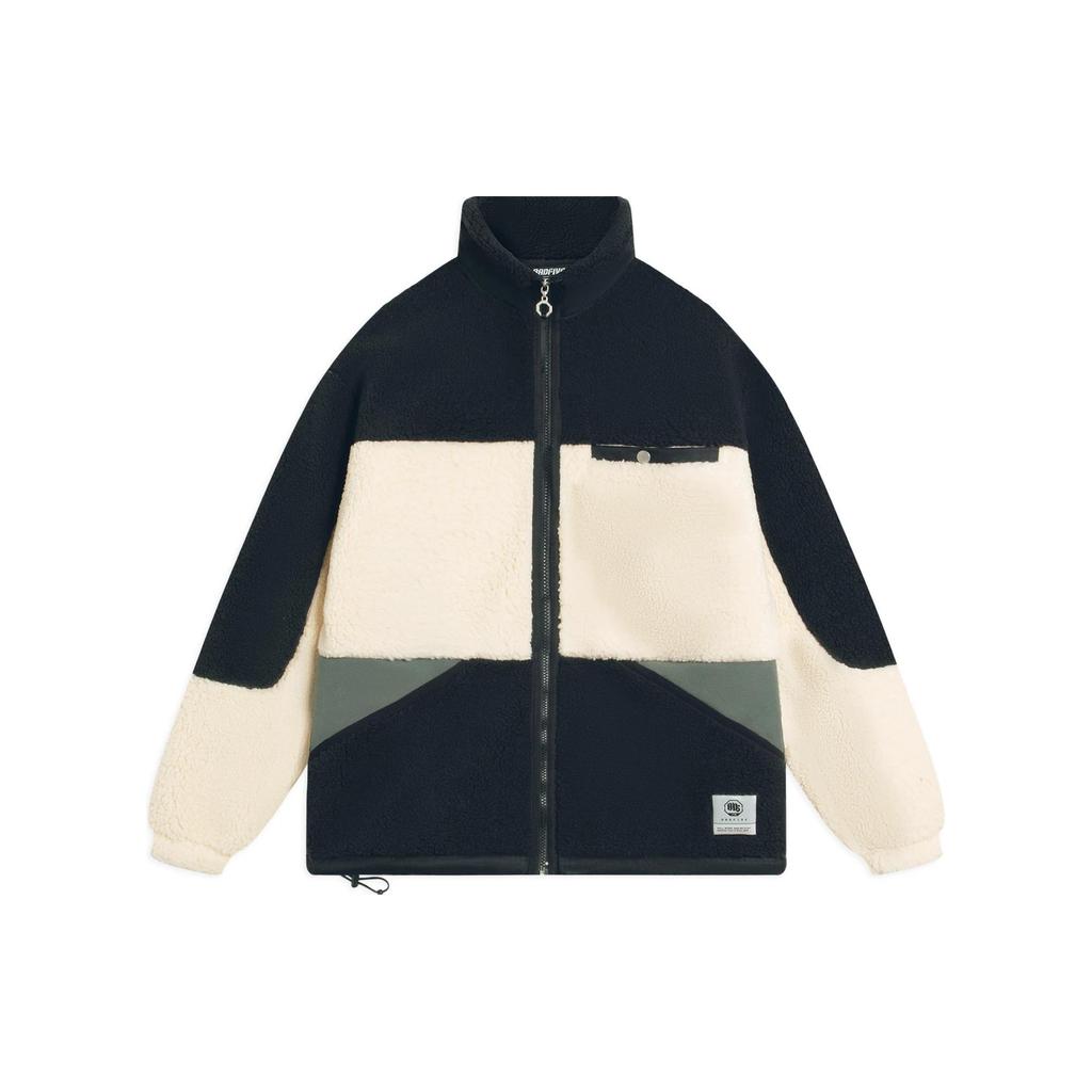 Li Ning Badfive Fleece Lined Sherpa Coat With Temperature Locking Quick Warm Thermal Sportswear Jacket Men's White AFDSA71-3
