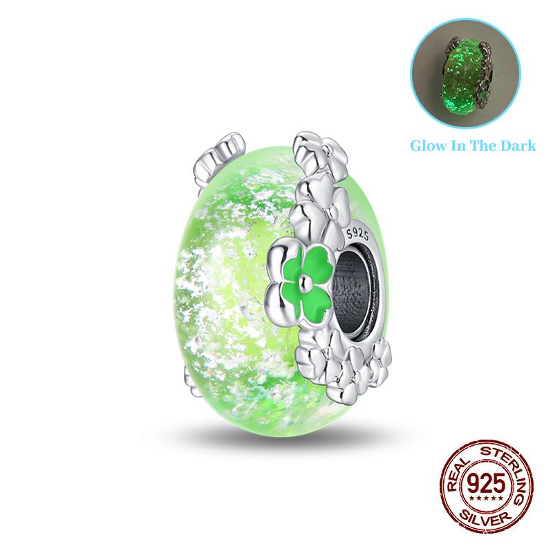 Classic Copper Colorful Butterfly Dolphin Luminous Glass Charms Beads Fit Original Bracelets Fine Diy Jewelry Gift