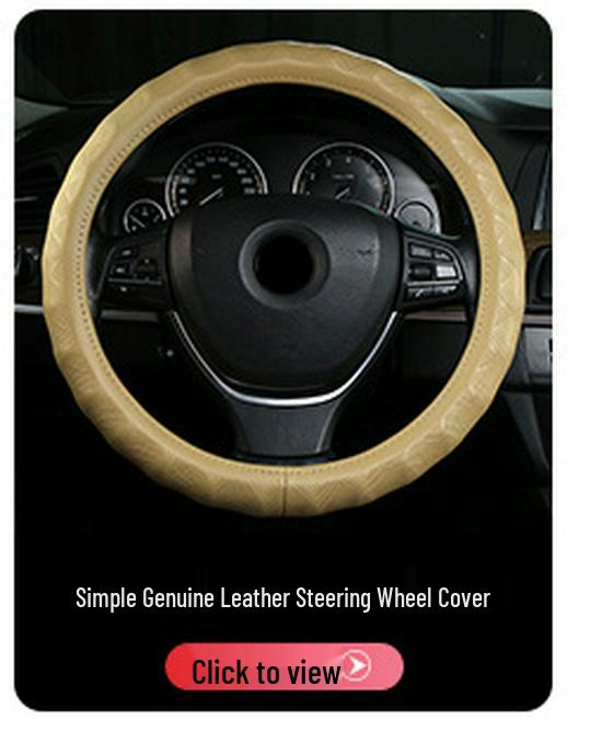 Hand-Sewn Leather Steering Wheel Cover - Universal, Stylish, Non-Slip Design