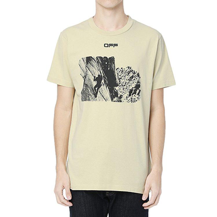 OFF WHITE Koszulka Męska SS20 Ecru OMAA027S201850156110