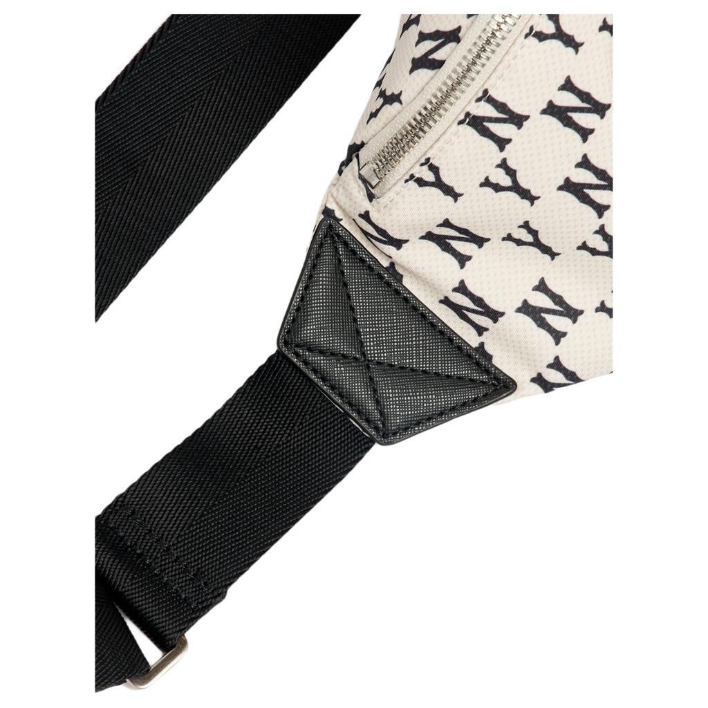 New MLB Monogram Collection Polyester Combo Bag Fanny Pack Regular Unisex Black White 3AHSM012N-50CRD