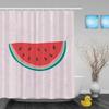 Guglili Summer Fruit Shower Curtain Pineapple Bathroom Curtain Pink Ployester Fabric 60X72 Inch