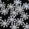 Artificial Pearl 100Pcs Snowflake Decorations Attractive Wear-resistant Cute Decoration DIY Faux for Christmas