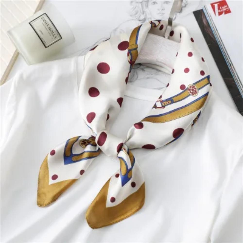 2025 Summer Luxury Brand Silk Scarf Square Women Shawls And Wraps Fashion Office Small Hair Neck Hijabs Foulard Scarves 70*70cm