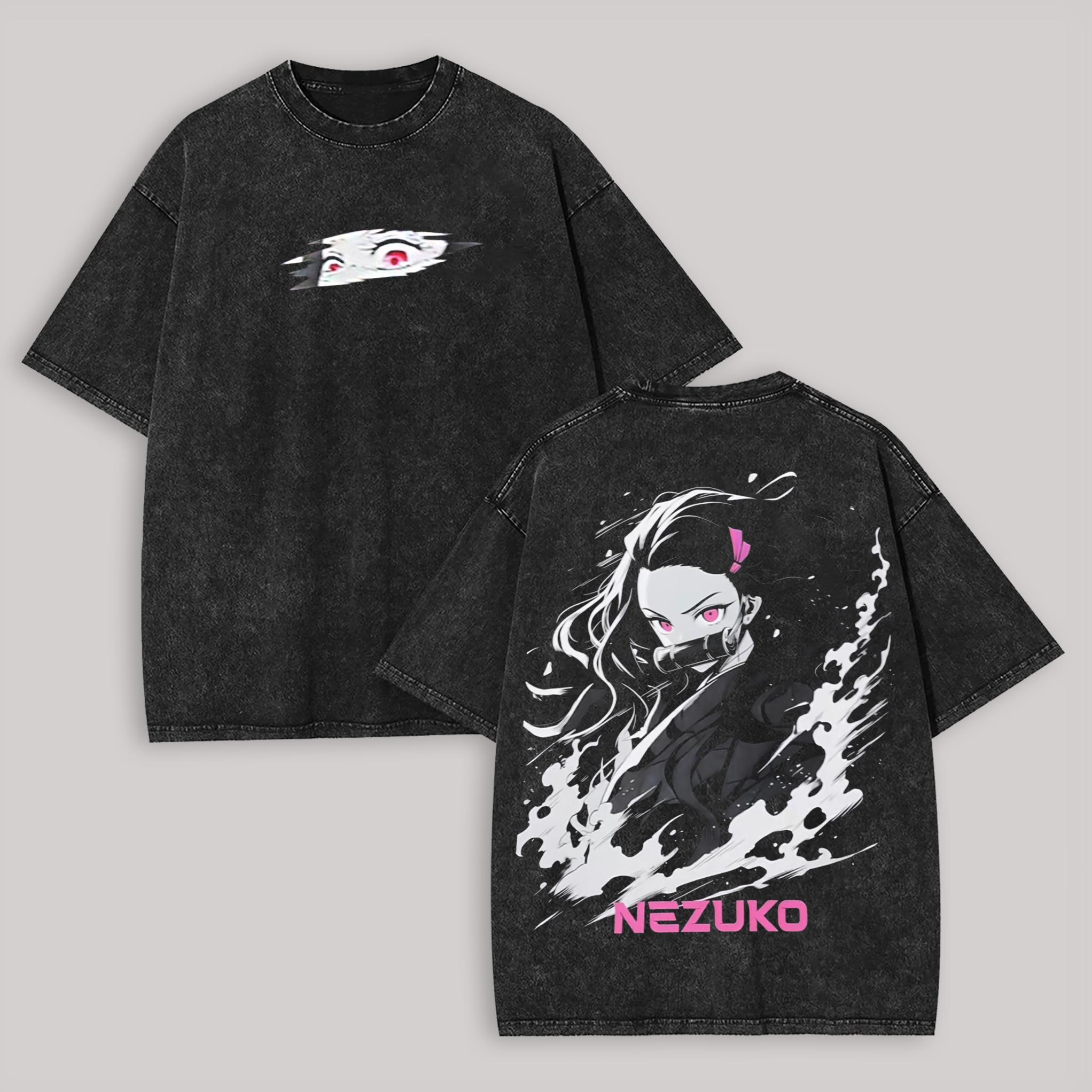 

Demon Slayer Anime Lover Washed T-shirt Year round clothing high quality personality Clothes Plus Size Unisex New Model Couples tee L