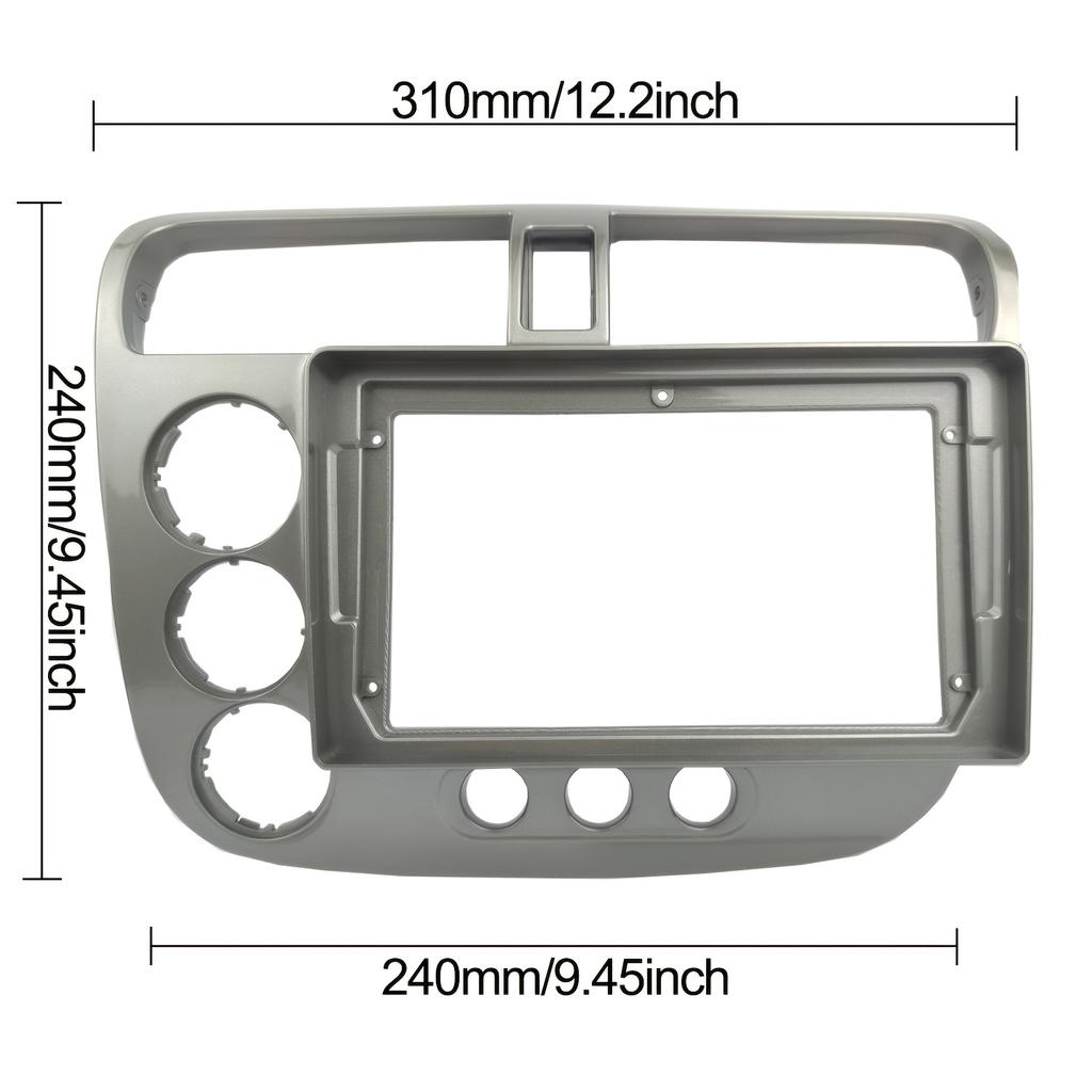 9 INCH Modified Panel for HONDA Civic 2001-2006 LHD MANUAL AC Dashboard Center Console Frame Panel Trim Cover