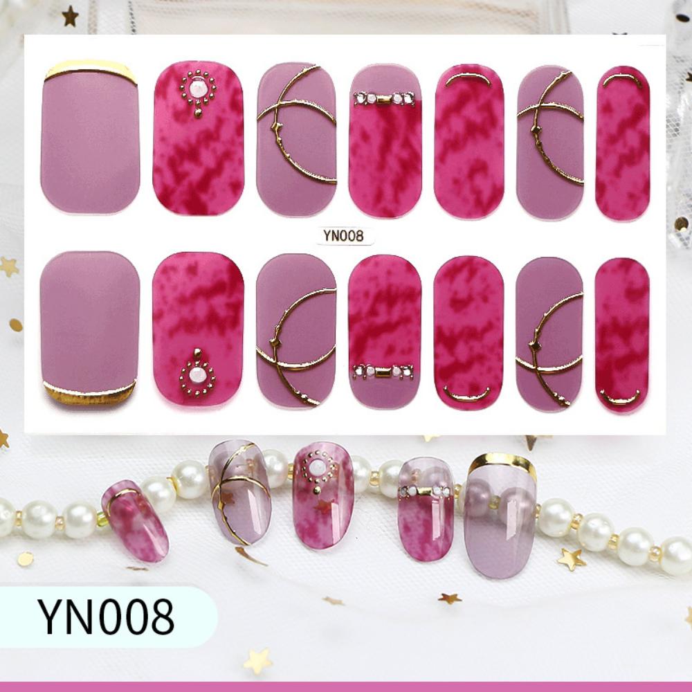Whitening Three-dimensional Nail Sticker Full Sticker Waterproof Nail Patch Advanced Sense Simple Wind Nail Polish Glue