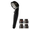 Arromic Shower Head, Water Saving, High Water Pressure, Water Stop Button, Leather Touch, Black, Made In Japan, ASB-LT-BK