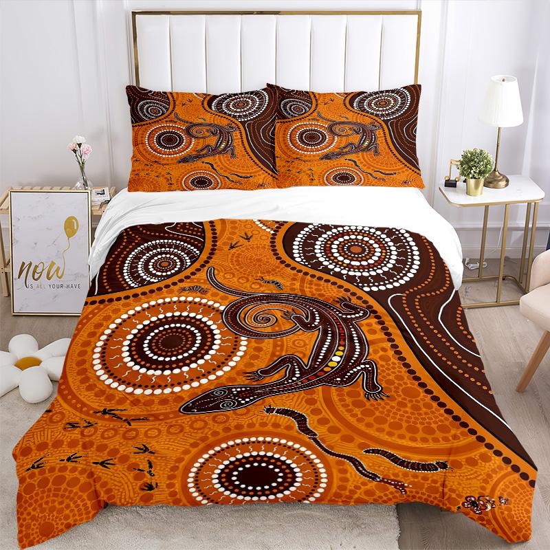 Aboriginal Art Print 3Pcs Bedding Setduvet Cover With 2 Bedropillowcase Home Birthday Gift