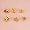 20pcs Round Head Solid Copper Nail Rivet Button DIY Leather Accessories(10*8mm Gold)