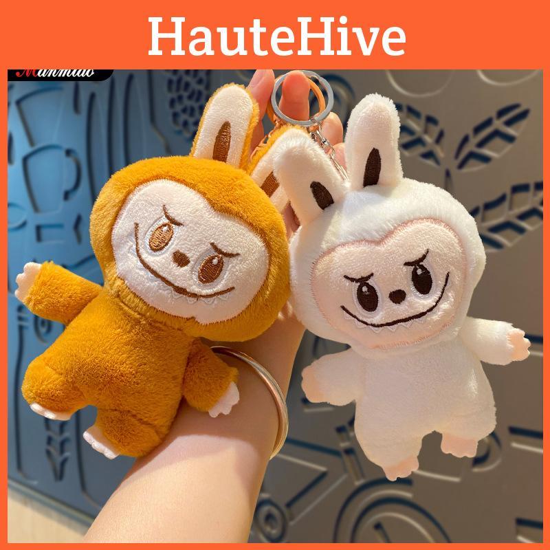 Adorable Plush Bubble Rabbit Keychain Cute Cartoon Key Ring For Students And Car Lovers