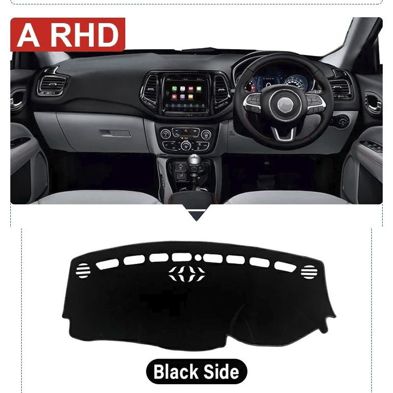 Car Dashboard Avoid Light Pad Instrument Platform Desk Cover Mats Carpets Accessories For Jeep Compass MP M6 2017 2018 2019 2020