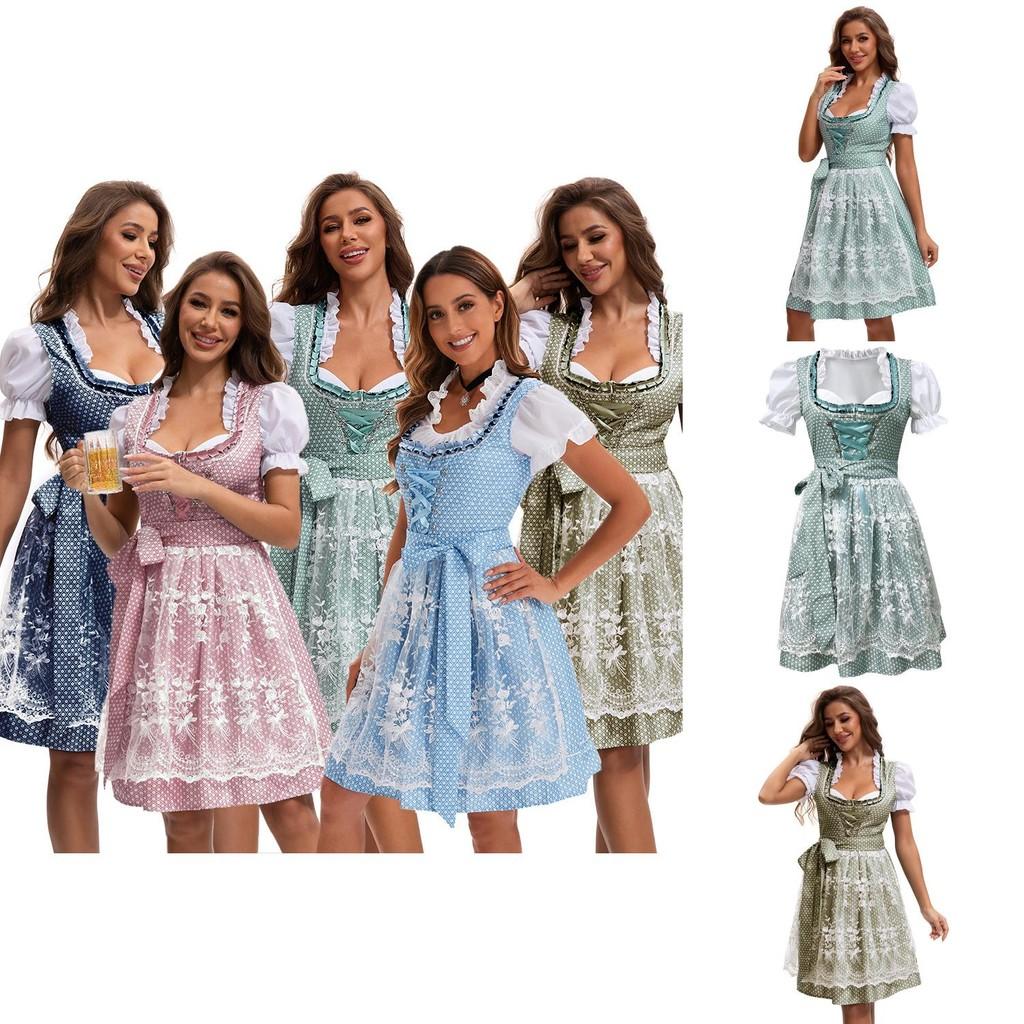 Ethnic Print Beer Costume Dress Female Ethnic Tribal Design For Oktoberfest And Themed Festivals