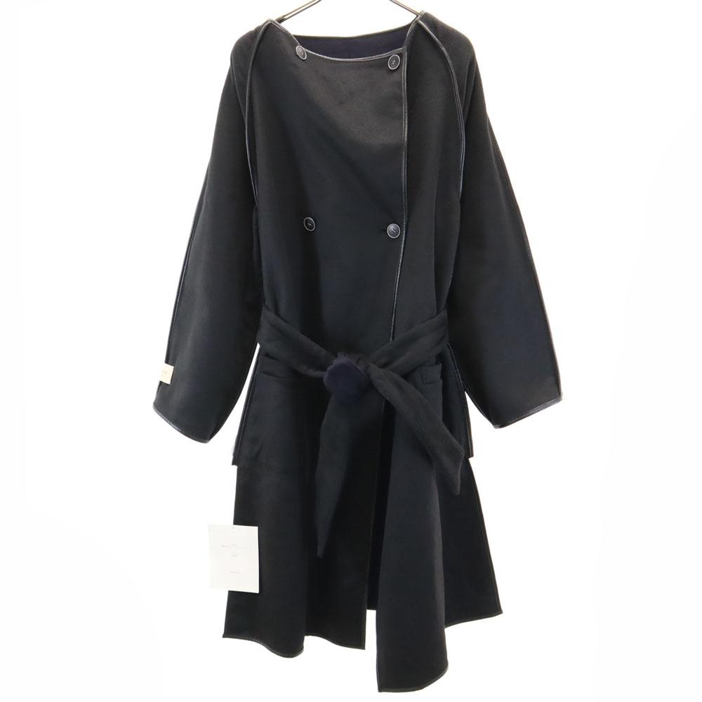 THURIUM Long sleeve Reversible with emotion Wool coat 38 Navy system Women Used