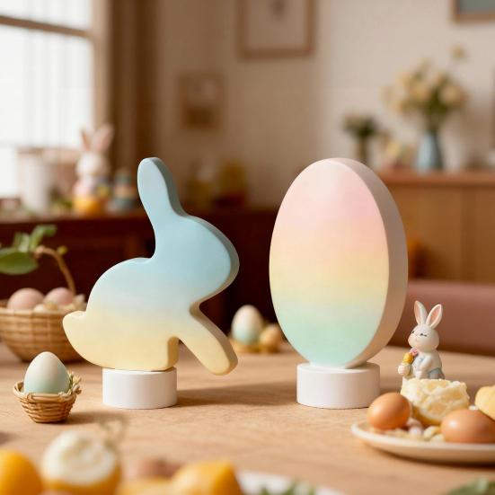 Silikonowa Forma Jajko Zajączek Wielkanocny Elastyczna Wielokrotnego Użytku Forma do Świec do Samodzielnego Robienia Świec Żywica Gips Rzemiosło Wytwarzanie Mydła Świąteczna Dekoracja Domu