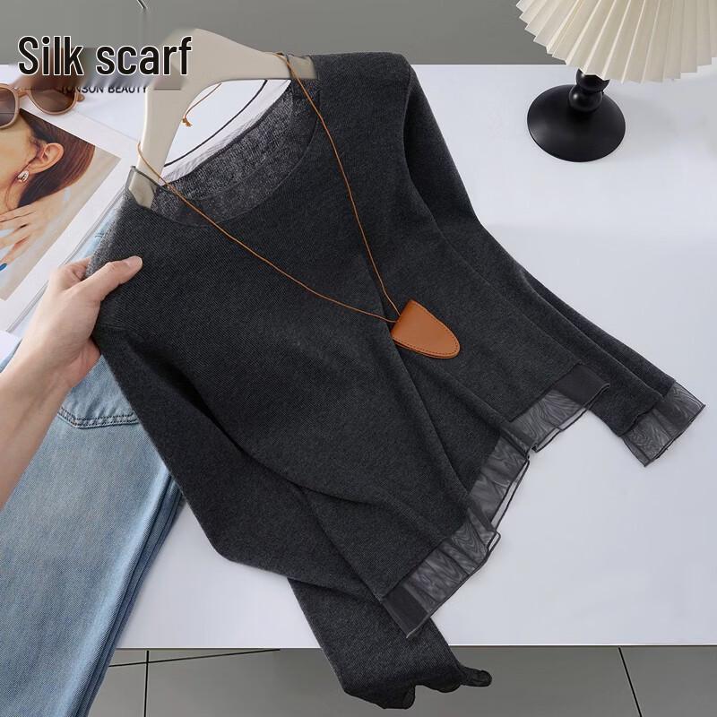 Women s Merino Wool Blend Long Sleeve Knit Top