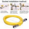 Flexible Braided, Gas Hose Yellow Dryer Gas Hose  Daily Home Gas Equipment Replacement