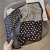 Professional Paisley Polka Dot Black Mulberry Silk Scarf for Women - Spring/Autumn Decorative Square Neckerchief
