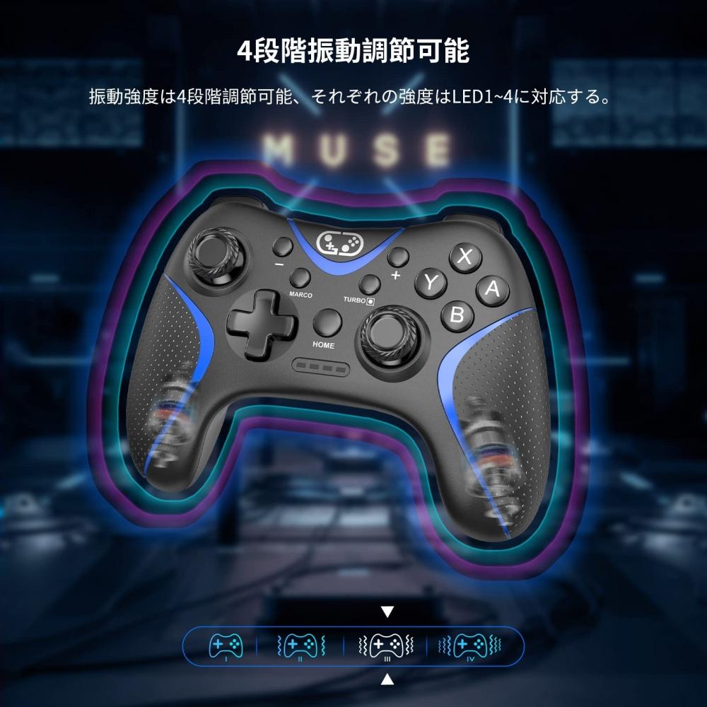 SwitchSwitch Controller Wireless with Back Button Automatic Fire Function Sungale Switch Pro Controller Wireless Macro Function Rapid Fire Hold Blueto