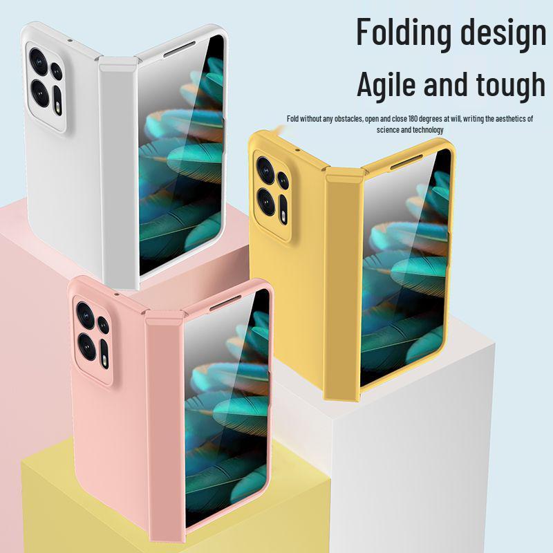 OPPO Find N2 Flip Protective Case: Ultra-Thin, Foldable, Anti-Drop, Cross Pattern Cover for Men & Women