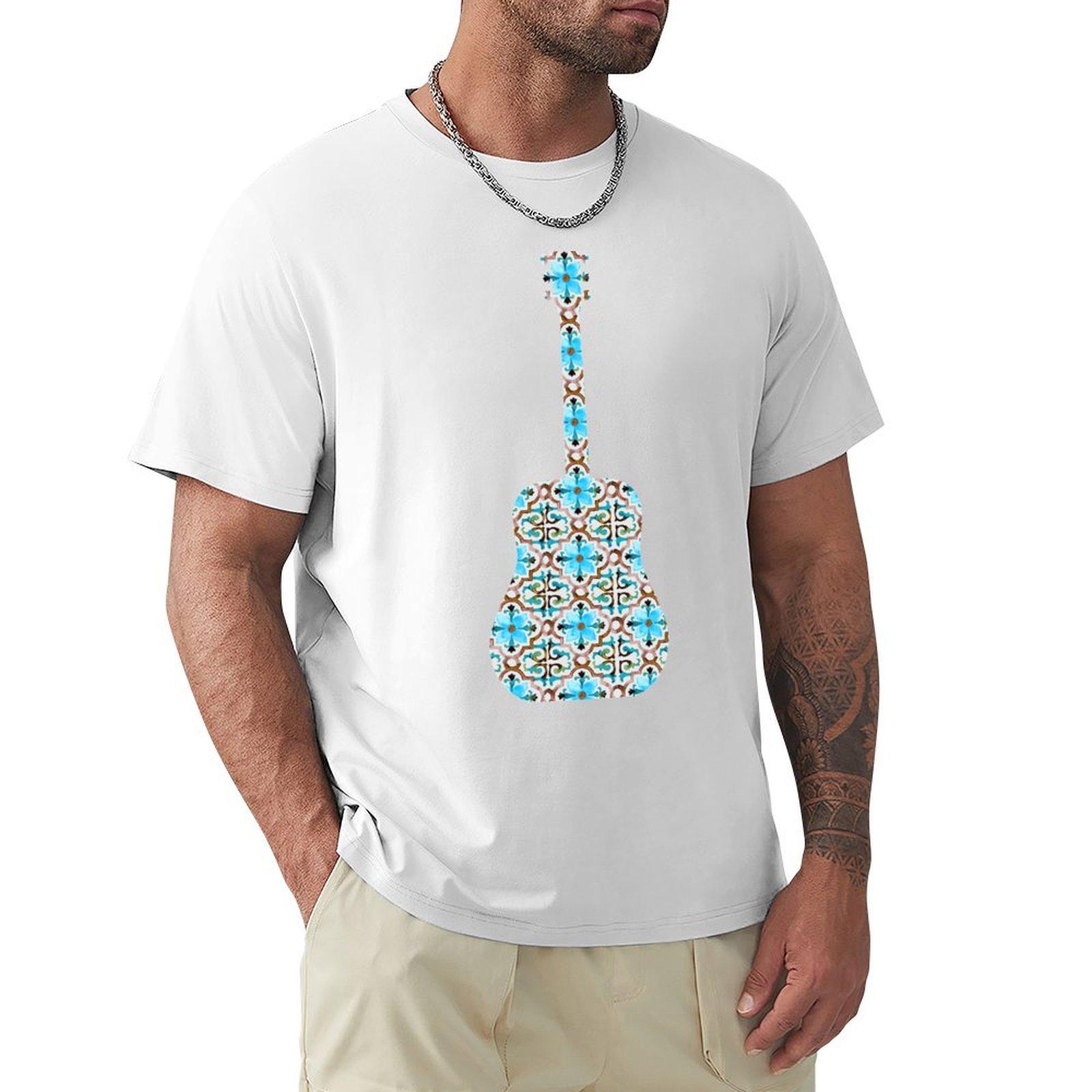 Flaunisexco Guitar Tshirt Work Outdoor Tshirt For Unisex S