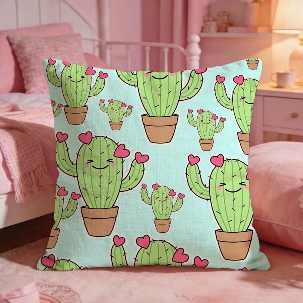 PlantcactusS Cushion Cover Premium Comfort Reversible Pillow Cove Two in One Design for Any Room Car Interior