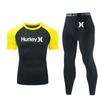 Hurley Heren Sneldrogend Duikpak: Elastische Top, Zonbescherming, Surf & Fitness Strandset