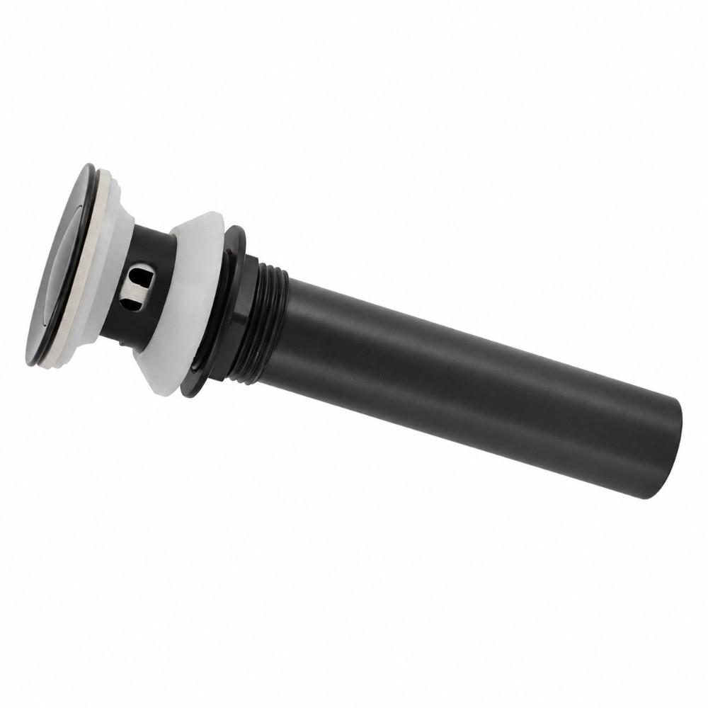 Matte Black Finish Sink Drain Stopper Push Bounce Bathroom Sink Drain For Lavatory