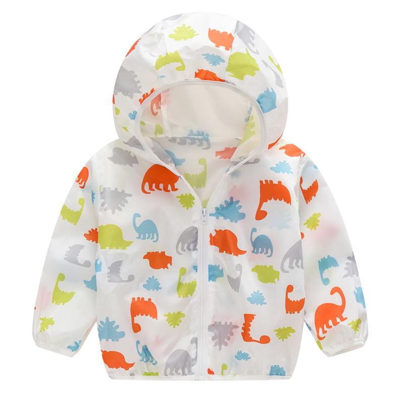 Cool Fashionable Lovely Hooded Jackets Printed Jackets Children's Animal Printed Sunscreen