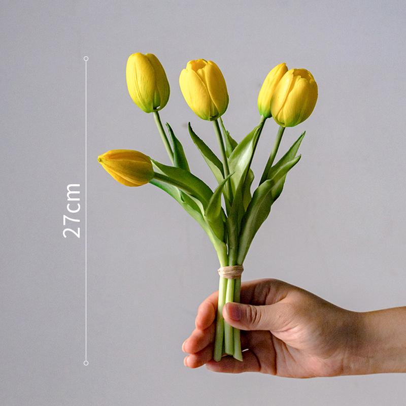 Реалистичное на ощупь искусственное цветочное оформление «Тюльпаны» для декора и фотографии