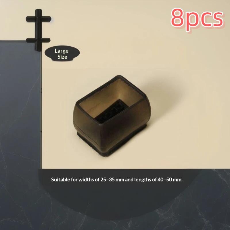8Pcs Silicone Furniture Non-Slip Legs Pads Chair Leveling Feet Mat Hardwood Floors From Scratches Protectors Mat Home Decor