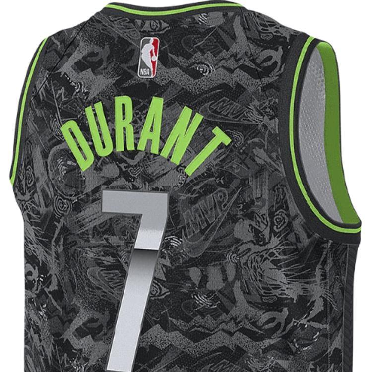 Nike NBA Kevin Durant Select Décontracté Sport Basket-ball Débardeur Brooklyn Nets 7 Noir Gris Noirgris Homme DA6954-073