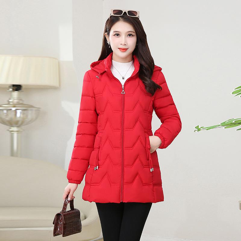 Long Cotton-padded Clothes, Fashionable Slim-fitting and Warm Cotton-padded Jackets, Middle-aged and Elderly Cotton-padded Clothes, Thickened Coats