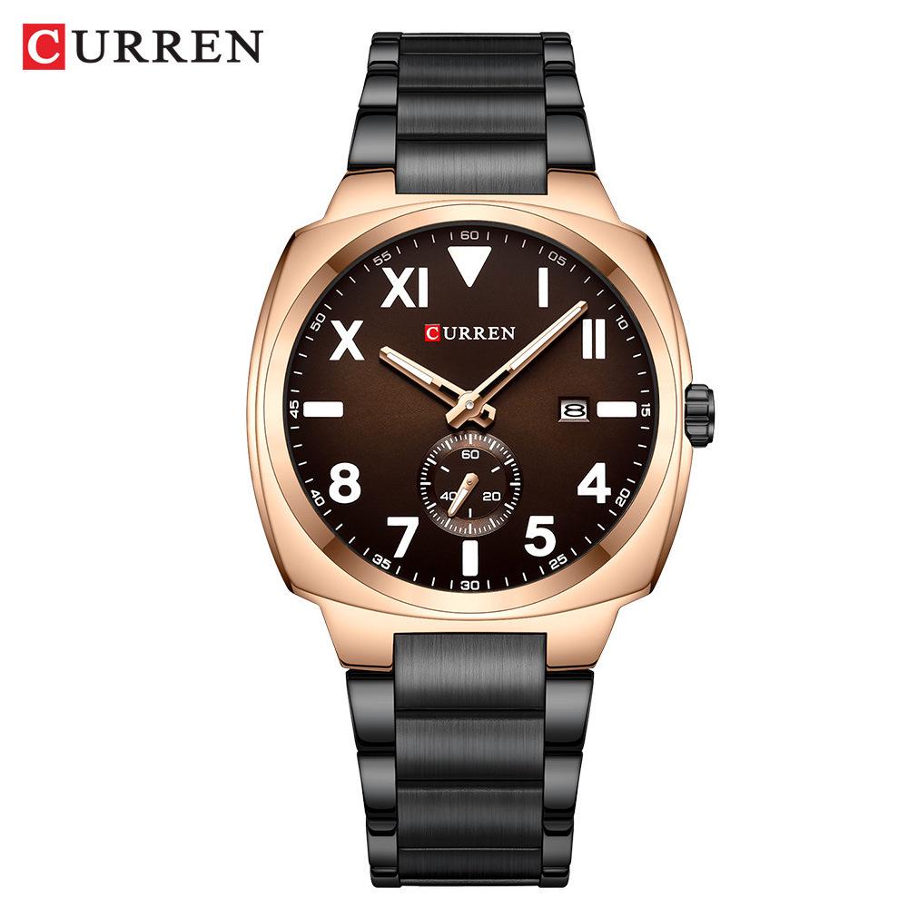 Curren 8472 Men s Quartz Calendar Steel Strap Watch - Business & Sports Style