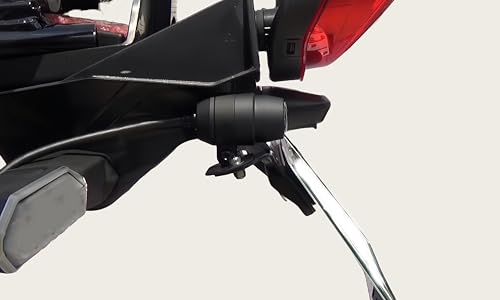 DORARAKU Motorcycle Drive Recorder Bracket, Rear Camera License Plate Clamp Bracket, Compatible with Mitsuba Sankowa EDR -11/21/21G and Kijima 10