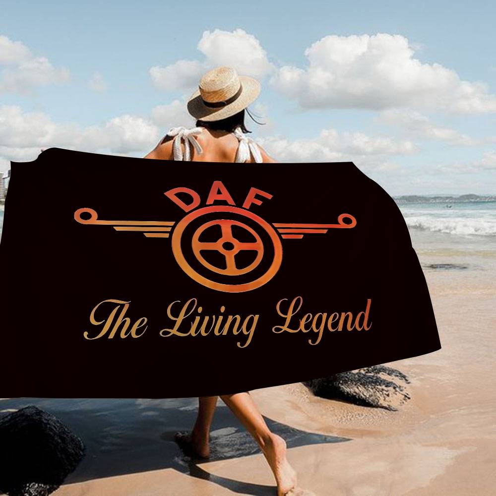 Asciugamano da Spiaggia in Microfibra con Logo D-DAF T-Truck Assorbente Asciugatura Rapida Morbido Asciugamano per Yoga Nuoto Resort Arrampicata