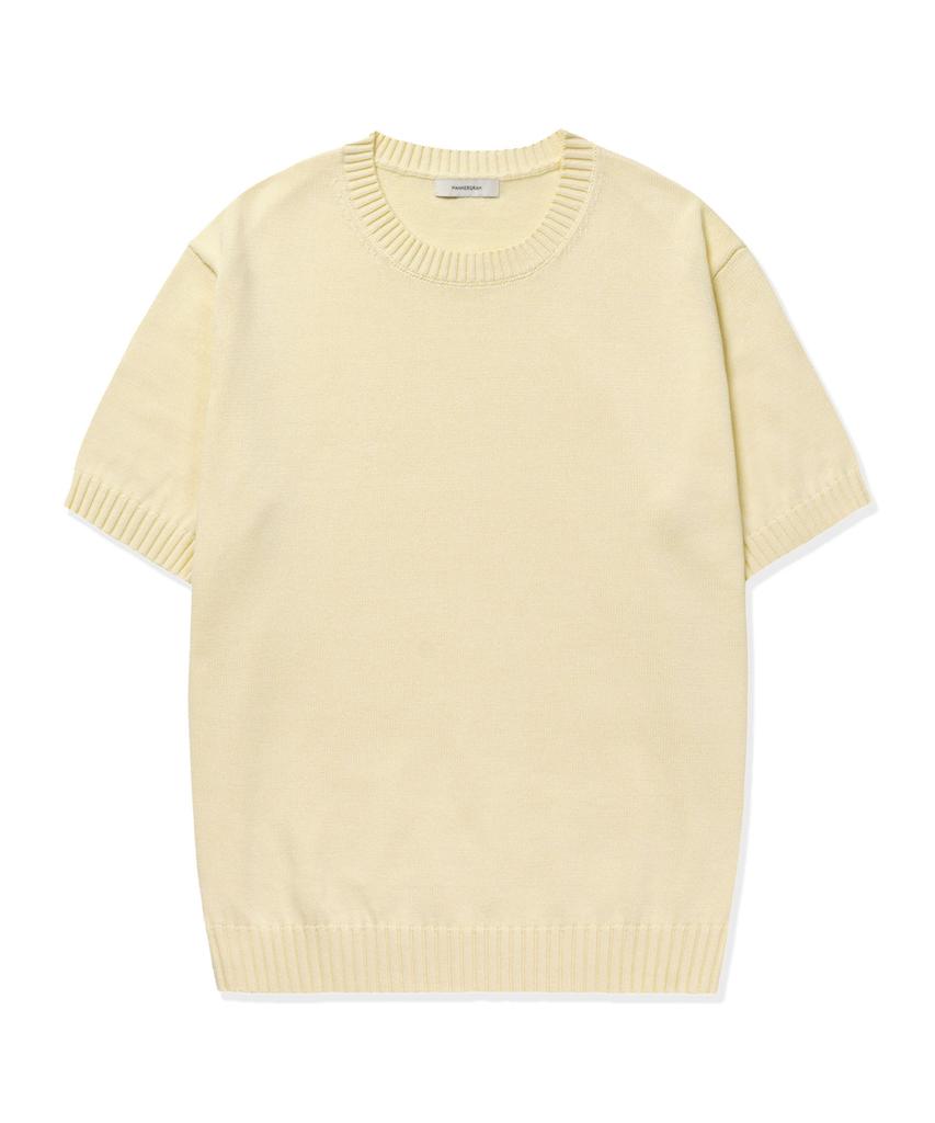 MANNERGRAM 100% Soft Cotton 3-Ply Round Short Sleeve Knit - 4 Colors