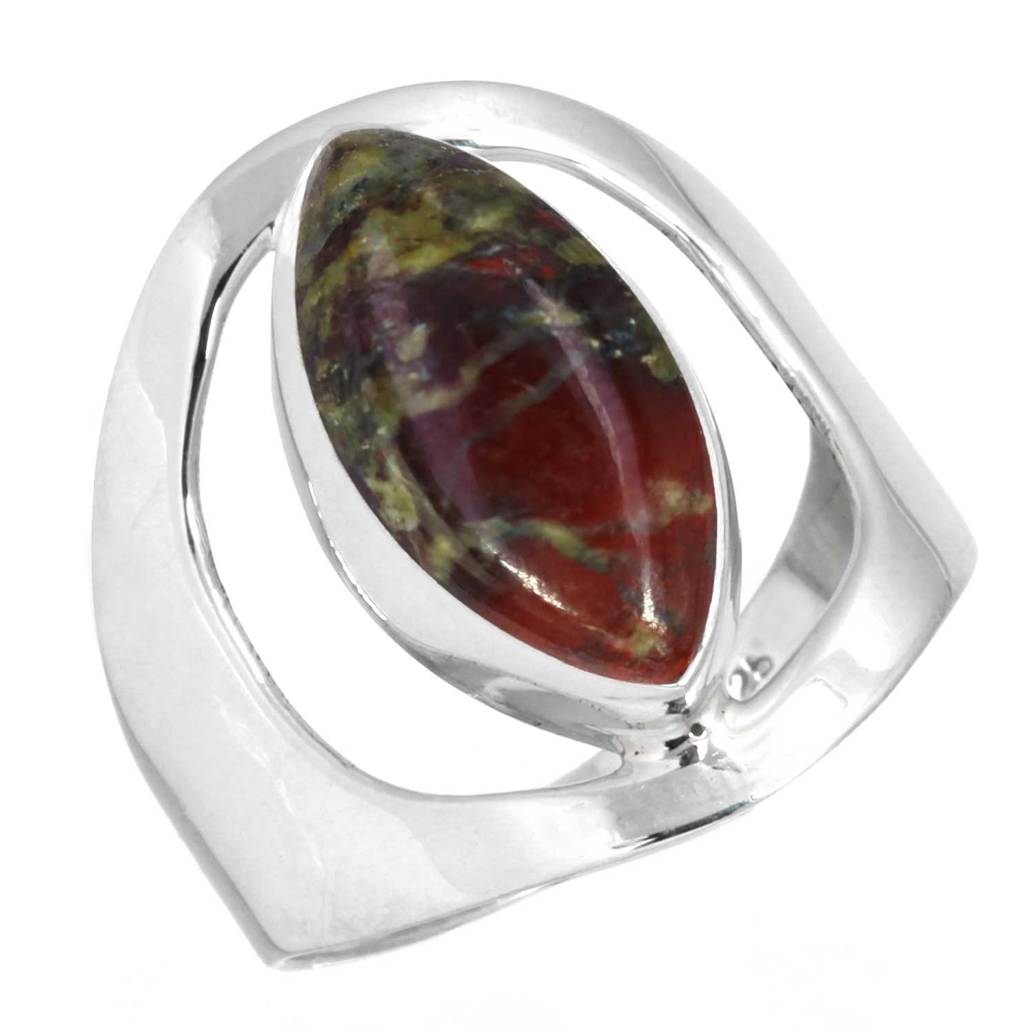 

Кольцо из стерлингового серебра 925 пробы Женское с драгоценным камнем Ручная работа Ювелирное изделие Подарок на День благодарения Яшма Кровь дракона Гранат в известняке Киви Кварц Коктейльное 5