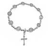 Retro Elastic Bracelet Cross Charm Bracelet Alloy Material for Daily Party