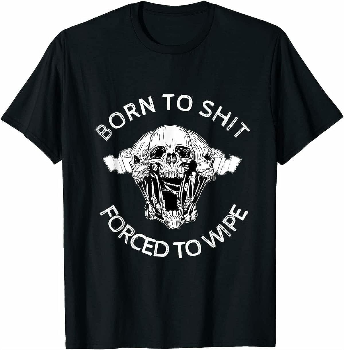 Limited Vinta Born to Sh!t Forced to Wipe T-Shirt S чёрный