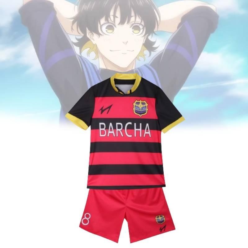 Bachira Blue Lock Meguru Cosplay Suit Comfortable Mens Sports Sleeve Short