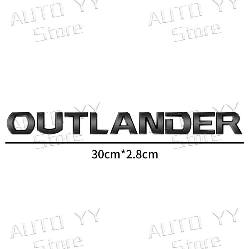 3D ABS Plastic OUTLANDER Letter Logo Car Rear Bumper Trunk Body Sticker For Mitsubishi Car Styling Accessories