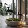 Holiday Deer Garden Stakes 2Pcs/Set Christmas Elk Stake, Black Reindeer Silhouette Yard Art, Metal Art Flower Bed Sign for Outdoor Lawn Patio Pathway