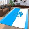 Blue and White Stylish Logo suitable as a non-slip mat for the living room or bedroom sofa