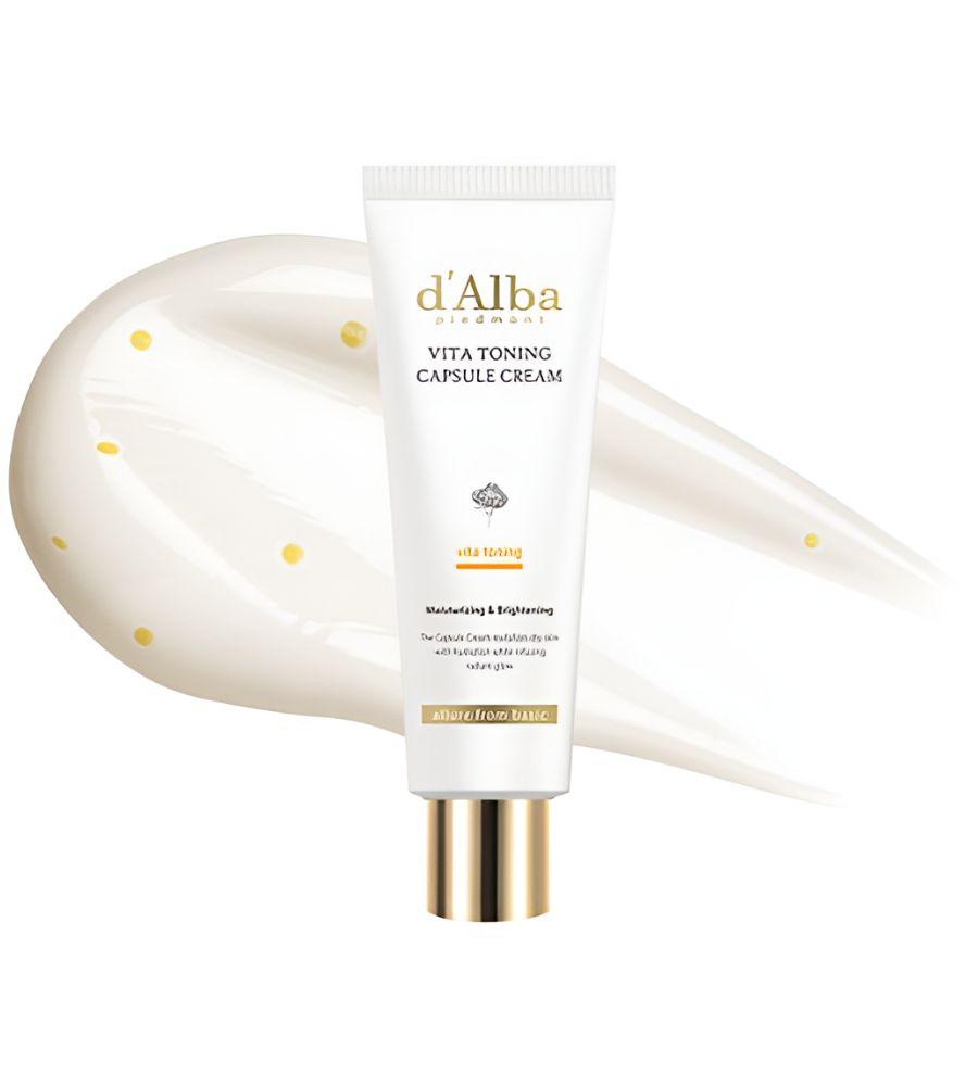 d Alba Vita Toning Capsule Cream 55g Tube Vegan Brightening Glow Face Cream