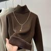 Women's High-Neck Velvet-Lined Sweater: Trendy, Thickened Base Layer for Autumn/Winter 2025