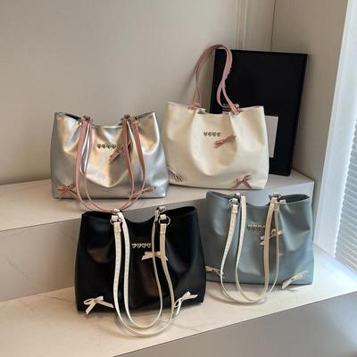 Pendler Große Kapazität Damen Tote Umhängetasche Hochwertige Vielseitige Kontrastfarbe Schultertasche Freizeit Handtasche Für Die Reise