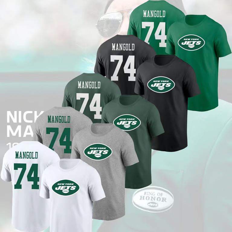 HOT RIP N. Mangold #74 NY Jet. 2025 Player Name & Number Fan Gift Unisex T-Shirt M