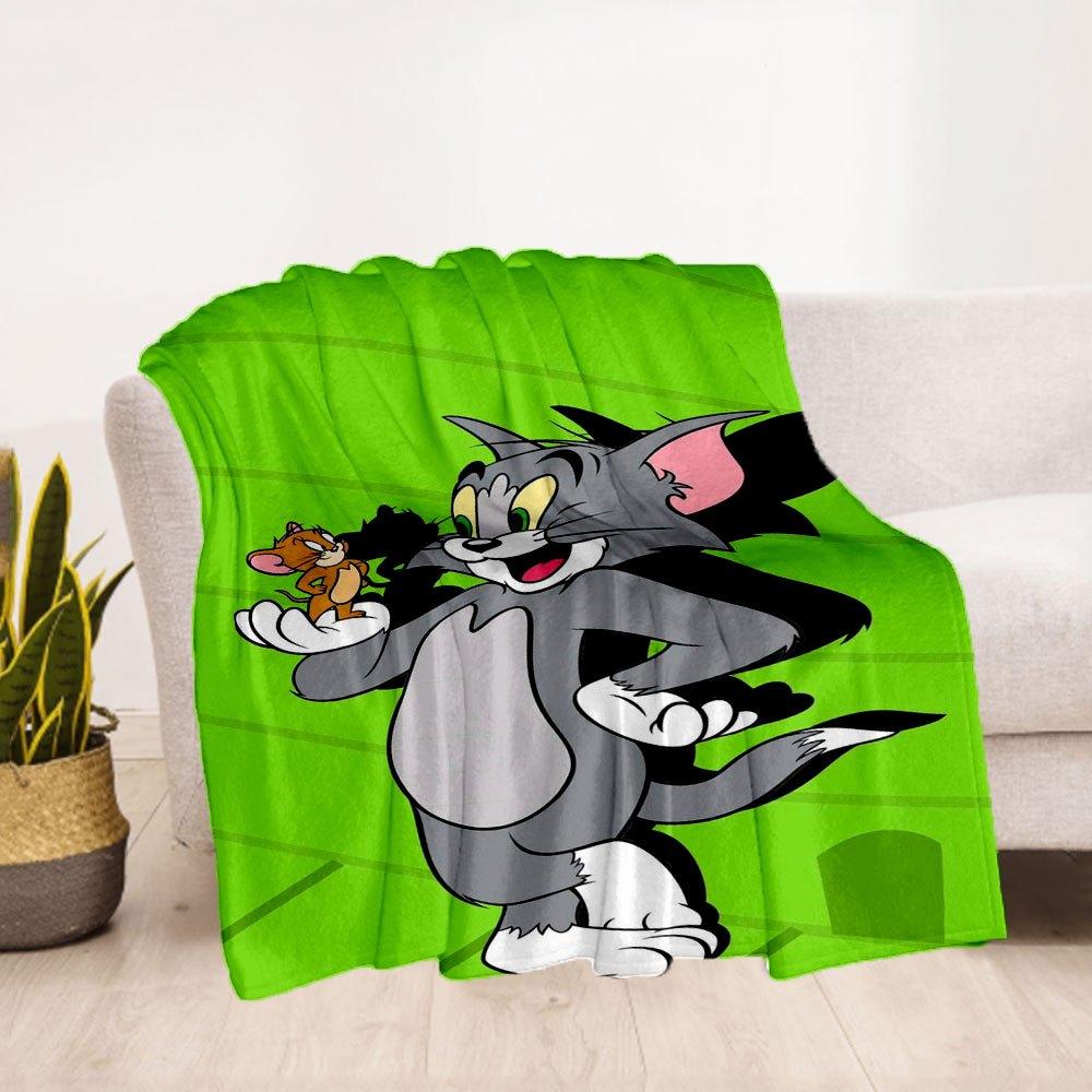 Tom Jerry Phone Wallpaper Cute Cartoon Wallpapers for KidsBlanket Flannel Throw Blanket for Sofa, Bed, Travel, Camping, Office